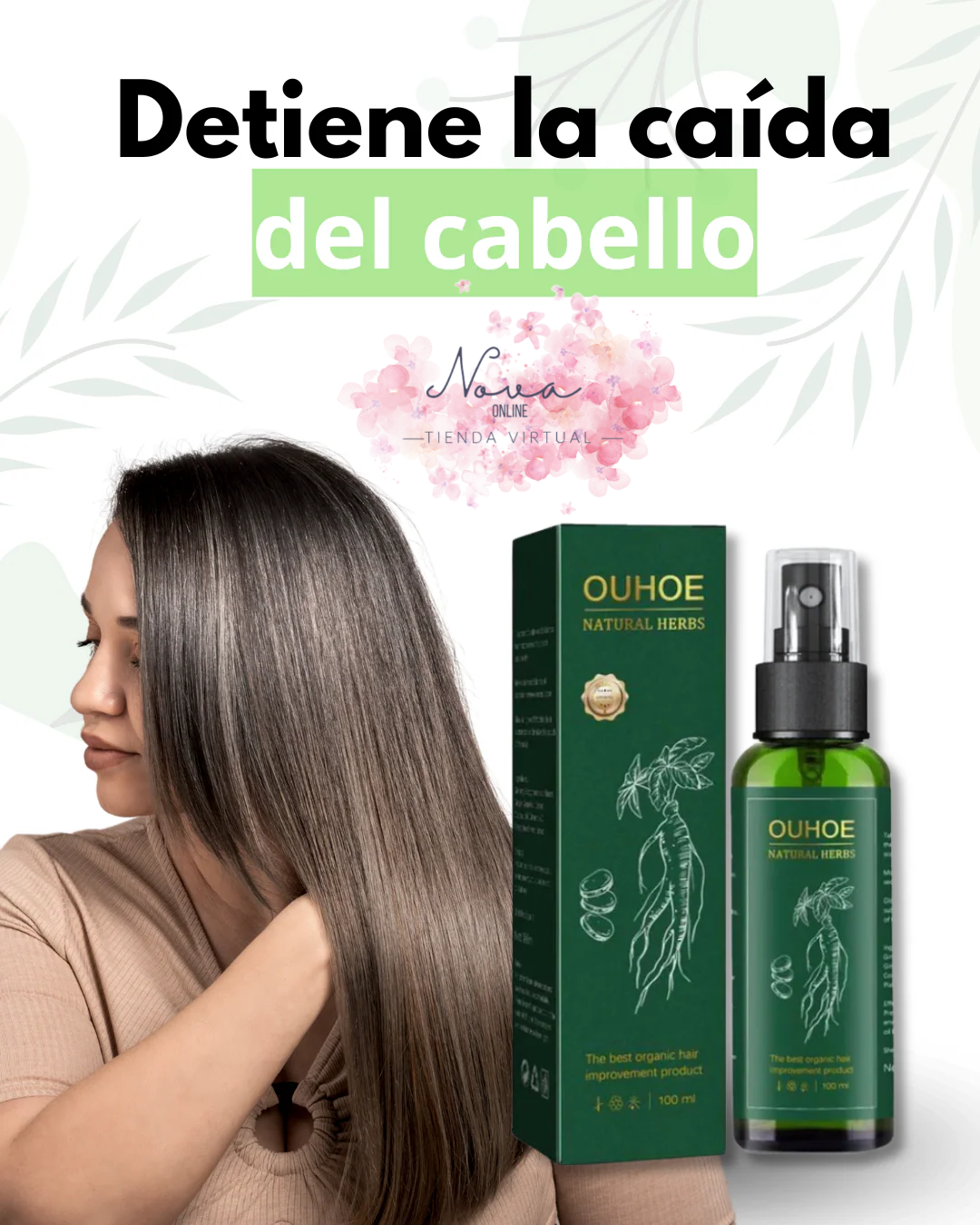 Tónico Ouhoe Control De Caída Y Crecimiento De Cabello